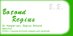 botond regius business card